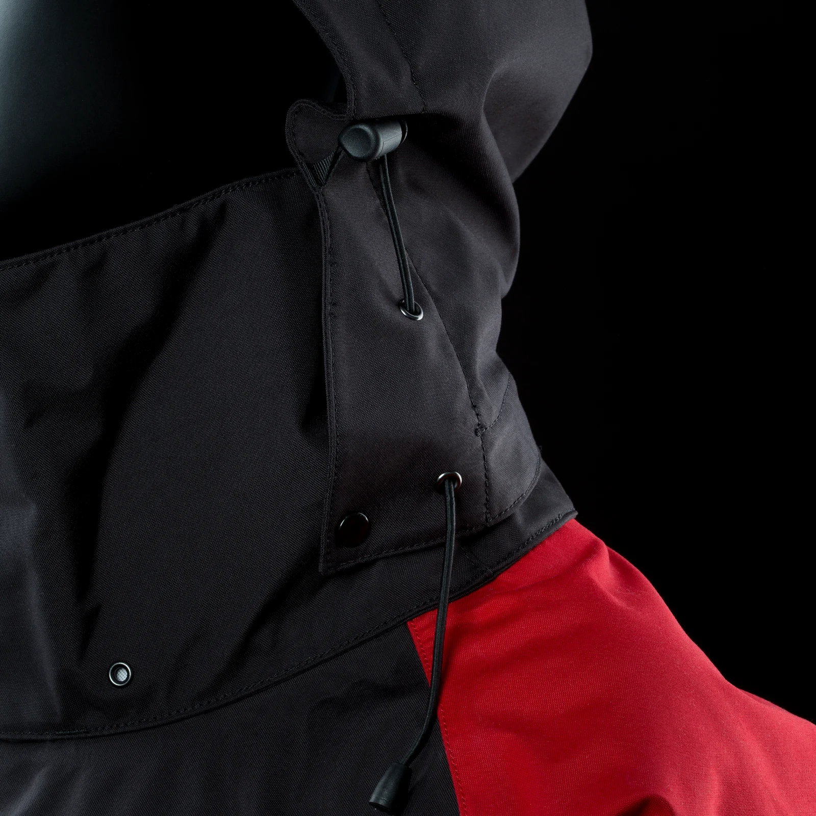 ION 2022 Drysuit HT Fuse Lightweight FZ dark olive/red/black - ADJUSTABLE_HOOD