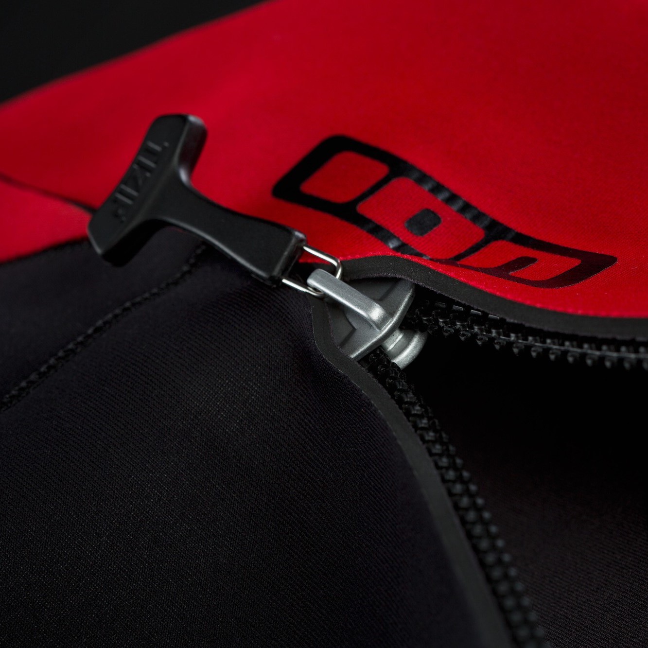 ION 2022 Drysuit HT Fuse 4/3 BZ DL black/red - DRY_ZIP