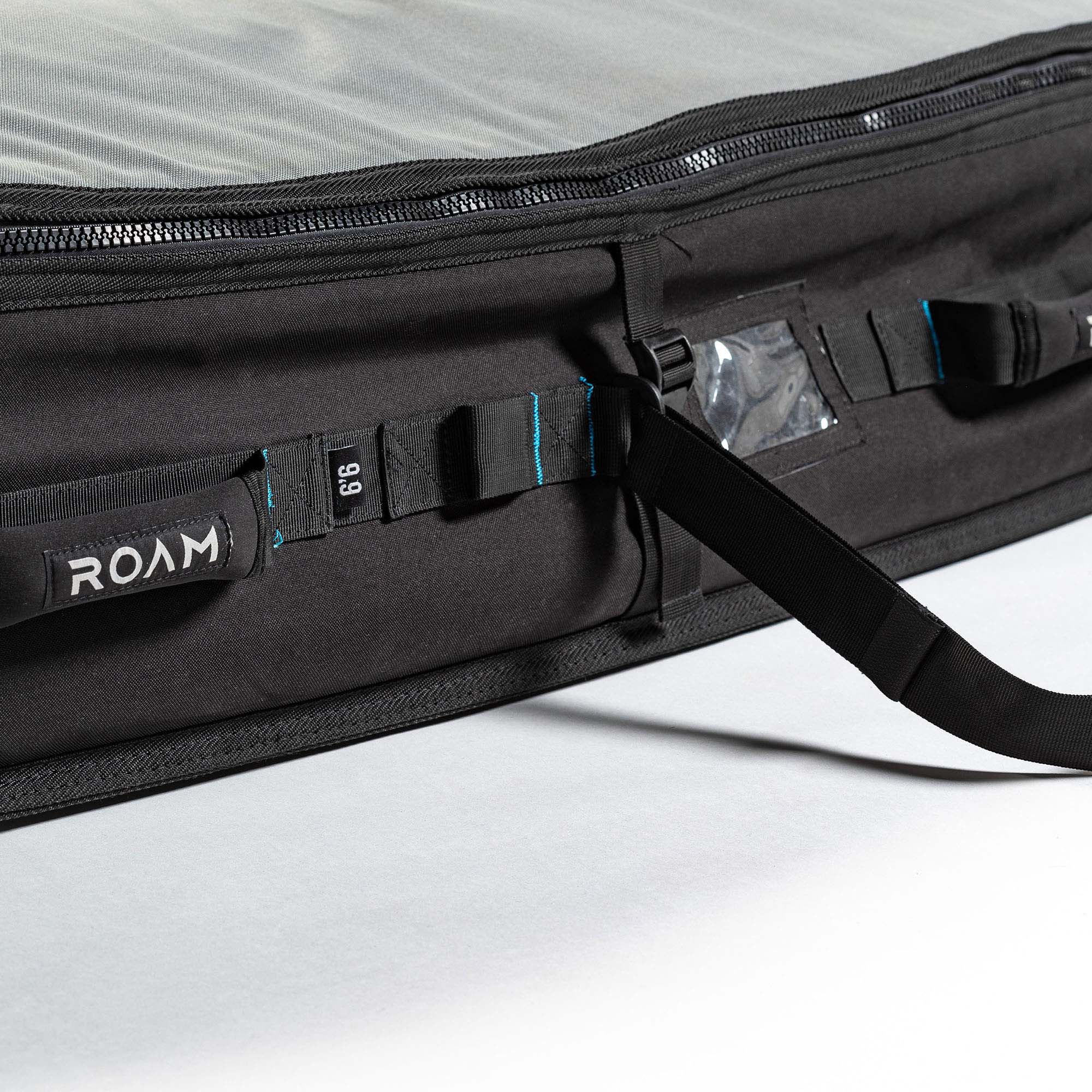 ROAM Boardbag Surfboard Coffin Wheelie - 600D SIDES, 2 PADDED HANDLES AND REMOVEABLE BUCKLE FREE SHOULDER STRAP