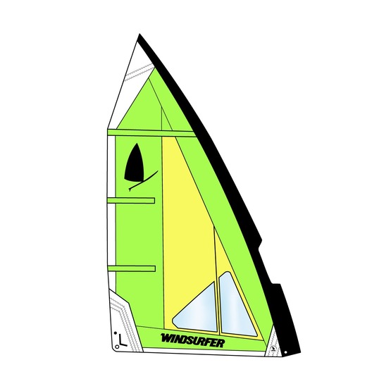 Windsurf sail Windsurfer LT by Exocet 5.7 Green/Yellow