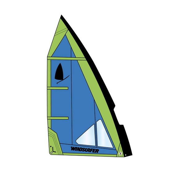 Windsurf sail Windsurfer LT by Exocet 5.7 Blue/Green