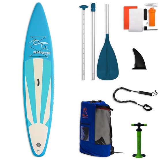 BASS Inflatable SUP board BLUE HAWAII 12'0 with paddle