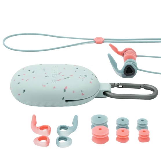 Ear plugs SurfEars 4.0 Coral Sky set with case