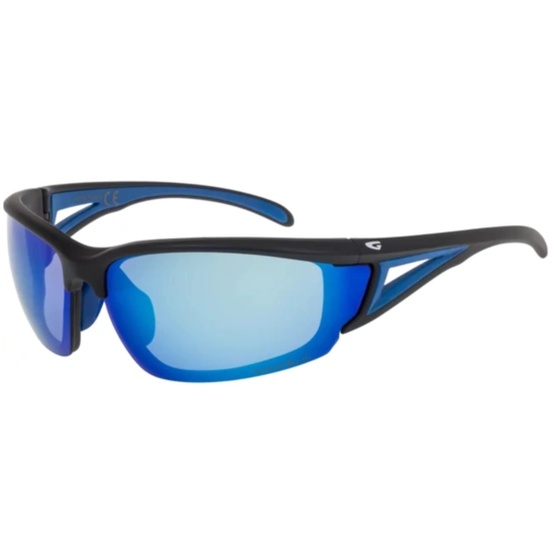 Sunglasses Outdoor Series Lynx matt black / blue - Polycarbonate reflex white-blue lens