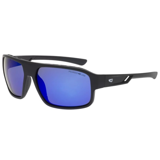 Sunglasses GOG Eyewear Outdoor Series Sahil matt black - Polarized reflex blue lens