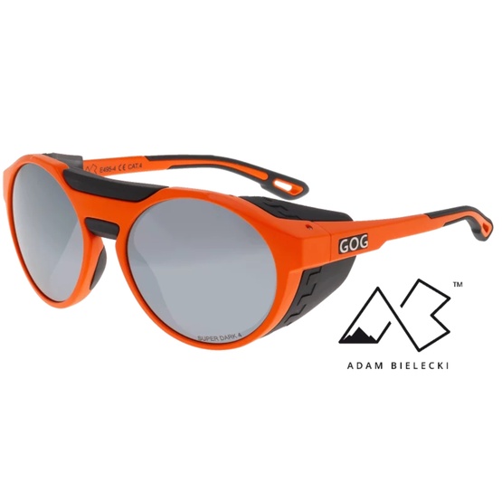 Sunglasses Outdoor Series Manaslu matt neon orange/black - Polycarbonate reflex silver lens