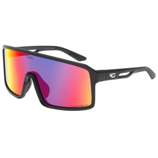 Sunglasses GOG Bike/Run Ragnarok matt black/red - Polarized reflex iridium-red lens