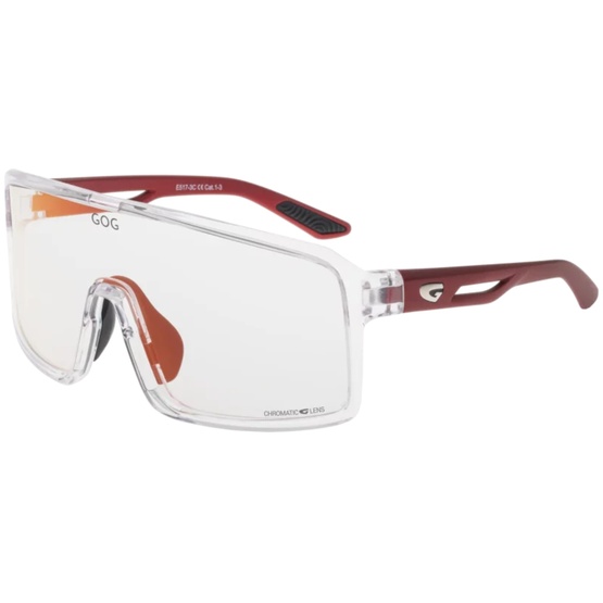 Sunglasses GOG Bike/Run Ragnarok cristal clear/matt metallic red - Photochromic reflex red lens