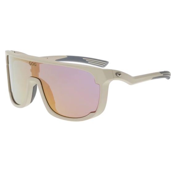Sunglasses GOG Bike/Run Valkyrie matt light grey - Polycarbonate reflex pink lens