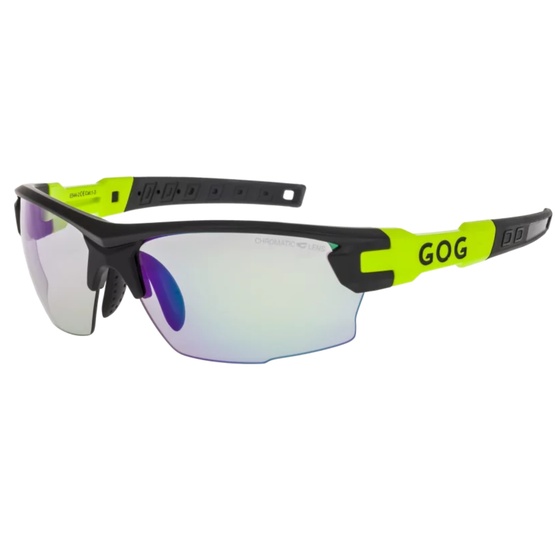 Sunglasses GOG Bike/Run Steno C matt black / green - Photochromic reflex green lens