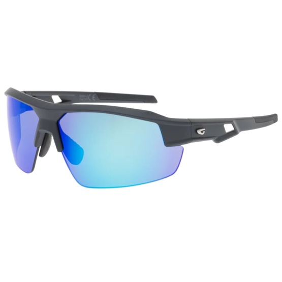 Sunglasses GOG Eyewear Bike/Run Frigg matt grey/black - Polycarbonate reflex white-blue lens