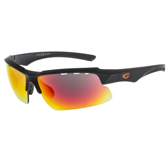 Sunglasses GOG Eyewear Bike/Run Faun matt black - Polycarbonate reflex red lens