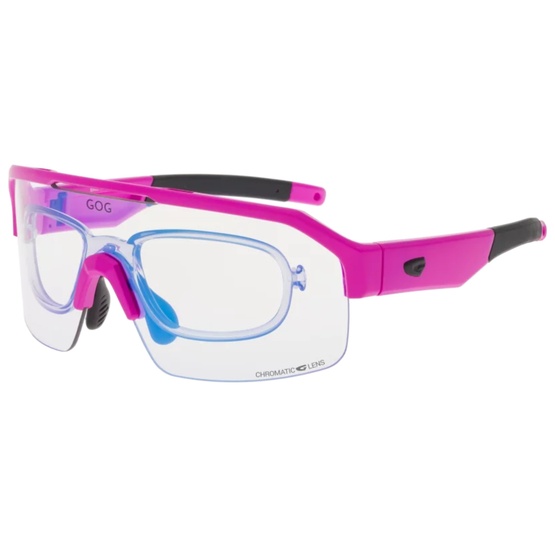 Sunglasses Bike/Run Series Thor C matt neon pink/black - Photochromic reflex blue lens - w/Optical Rim