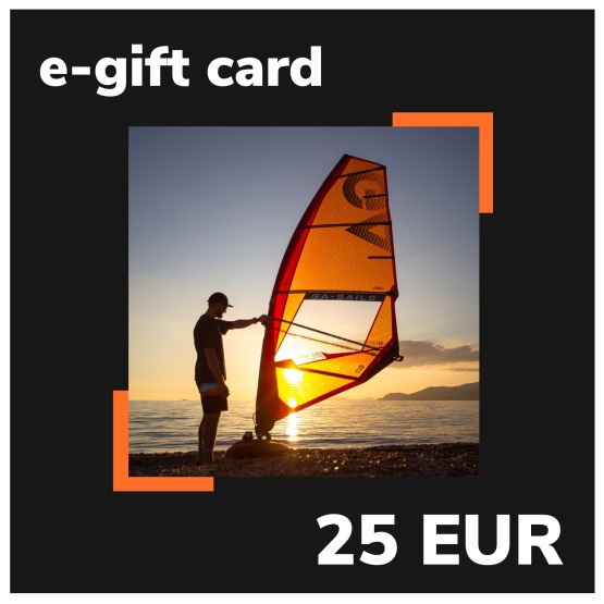 e-Gift card EASY-surfshop 25 EUR - Windsurfing theme (sent by e-mail)