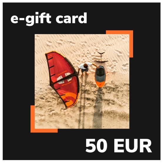 e-Gift card EASY-surfshop 50 EUR - Wing Foiling theme (sent by e-mail)