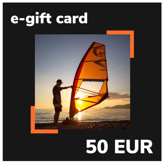 e-Gift card EASY-surfshop 50 EUR - Windsurfing theme (sent by e-mail)