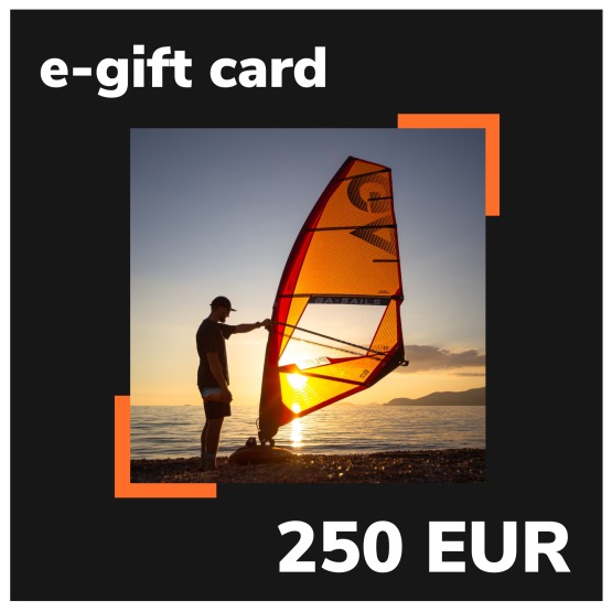 e-Gift card EASY-surfshop 250 EUR - Windsurfing theme (sent by e-mail)