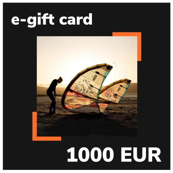 e-Gift card EASY-surfshop 1000 EUR - Kitesurfing theme (sent by e-mail)