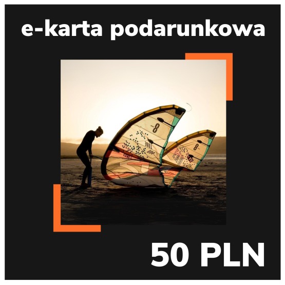 e-Karta podarunkowa EASY-surfshop 50 PLN - Motyw Kitesurfing (wysyłana na e-mail)