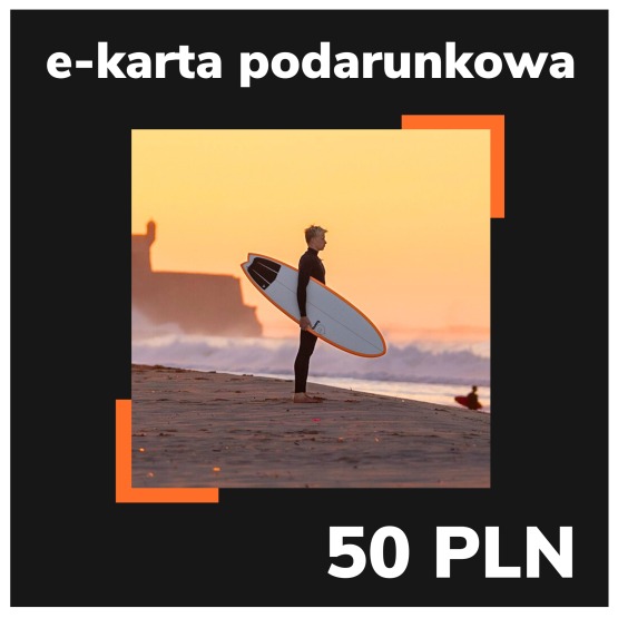 e-Karta podarunkowa EASY-surfshop 50 PLN - Motyw Surfing (wysyłana na e-mail)