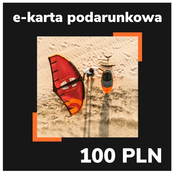 e-Karta podarunkowa EASY-surfshop 100 PLN - Motyw Wing Foiling (wysyłana na e-mail)