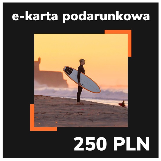 e-Karta podarunkowa EASY-surfshop 250 PLN - Motyw Surfing (wysyłana na e-mail)