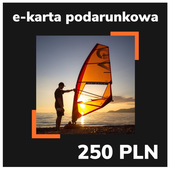 e-Karta podarunkowa EASY-surfshop 250 PLN - Motyw Windsurfing (wysyłana na e-mail)
