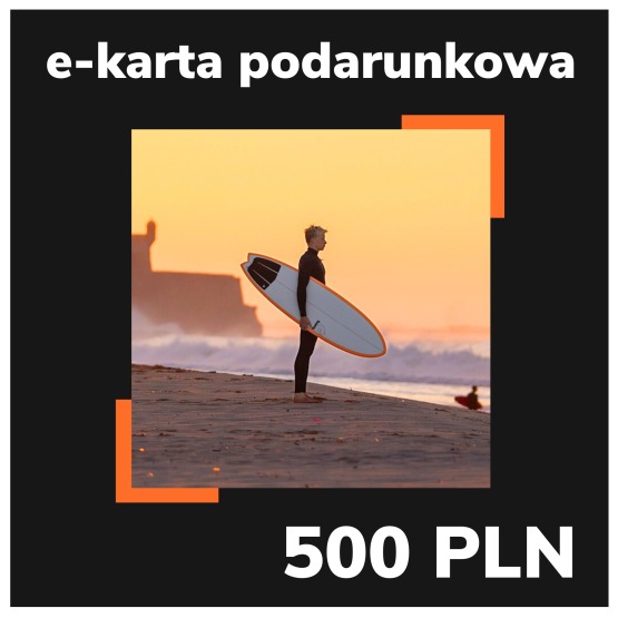 e-Karta podarunkowa EASY-surfshop 500 PLN - Motyw Surfing (wysyłana na e-mail)