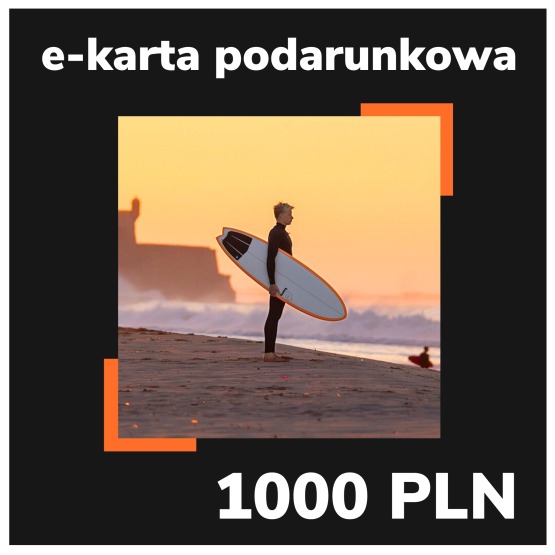 e-Karta podarunkowa EASY-surfshop 1000 PLN - Motyw Surfing (wysyłana na e-mail)