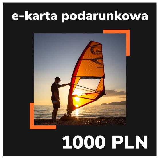 e-Karta podarunkowa EASY-surfshop 1000 PLN - Motyw Windsurfing (wysyłana na e-mail)