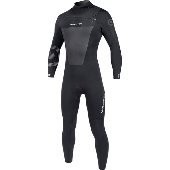 NEILPRYDE Mens wetsuit Rise Fullsuit 5/4/3 FZ DL black