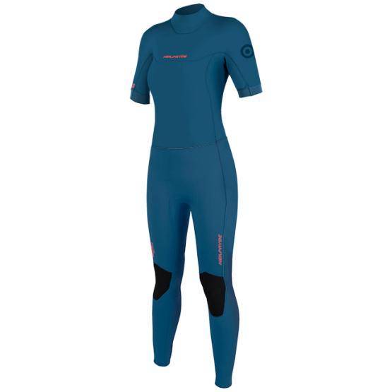 NEILPRYDE Womens wetsuit Spark S/S Steamer 3/2 BZ DL petrol blue/coral
