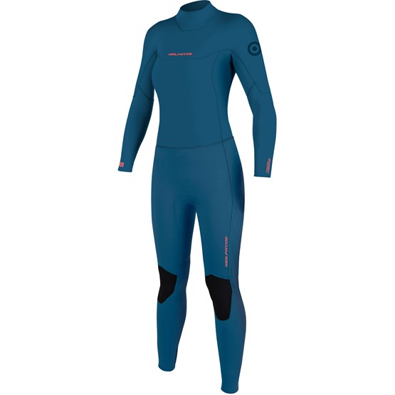 NEILPRYDE Womens wetsuit Spark Fullsuit 5/4/3 BZ DL petrol blue/coral