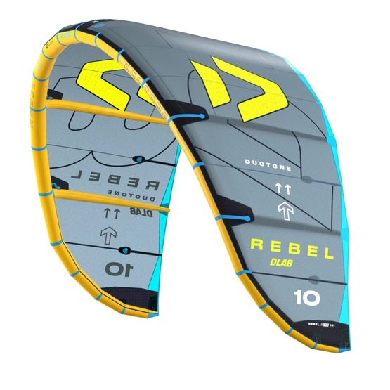 Latawiec kitesurfingowy Duotone Rebel D/LAB 2025 dark-grey/lime