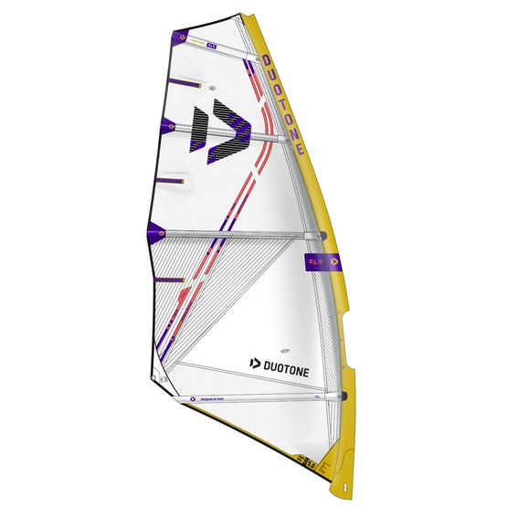 Windsurf sail Duotone Super_Hero SLS 2024 white/mustard