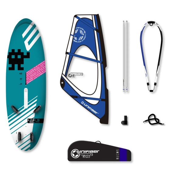 Kompletny zestaw windsurfingowy Exocet Link 155l + pędnik Unifiber Experience EVO Dacron