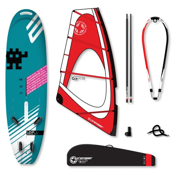 Kompletny zestaw windsurfingowy Exocet Link 210l + pędnik Unifiber Experience EVO Dacron