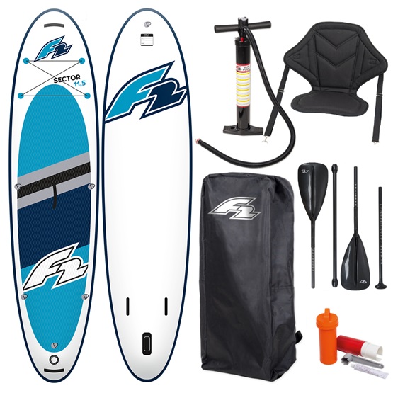 F2 Inflatable SUP board Sector Combo + kayak paddle & seat