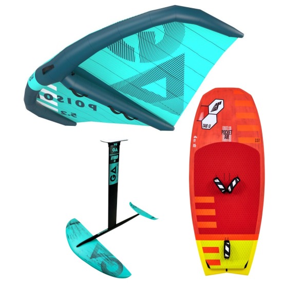 GA x TABOU Wingfoil package - Poison Wing 2022 + Pocket Air TEAM 2023 board + Hybrid Wing Foil