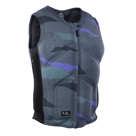 Mens impact vest ION Collision Core Front Zip Dark-Collage