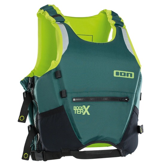 Juniorska kamizelka asekuracyjno-ochronna ION Booster X Side Zip Seaweed