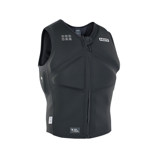 ION Mens impact vest Vector Core Front Zip - black