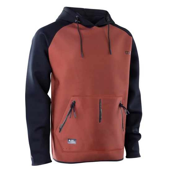 Bluza neoprenowa męska ION Neo Hoody Lite Sunbaked-Maroon
