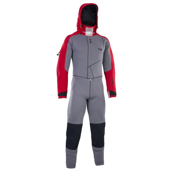 Drysuit ION Fuse Drysuit 4/3 Back Zip Grey/Red