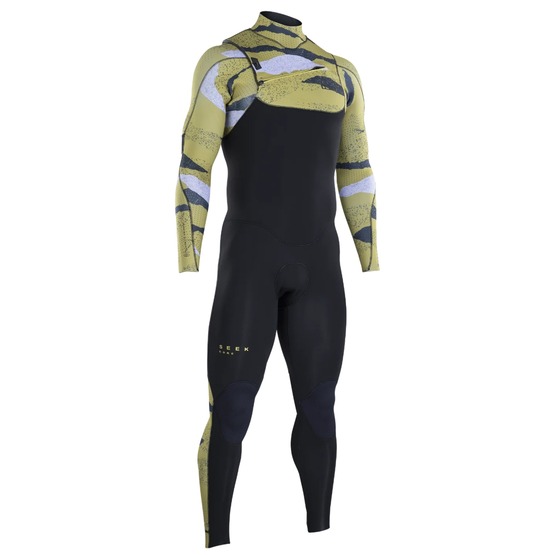 Mens wetsuit ION Seek Core 4/3 Front Zip Black/Dark-Amber