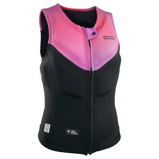 Womens impact vest ION Ivy Front Zip Pink-Gradient