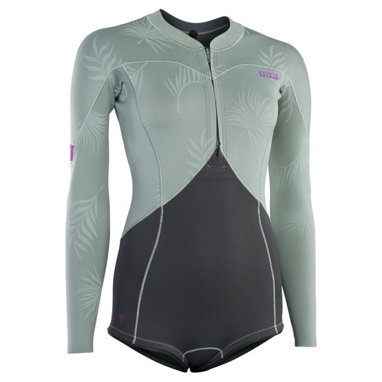 Pianka damska ION Amaze Hot Shorty 1.5 LS Front Zip Light-Olive