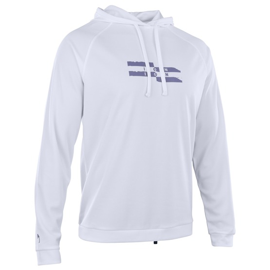 Mens rashguard ION Wetshirt Hood LS Peak-White with hoody
