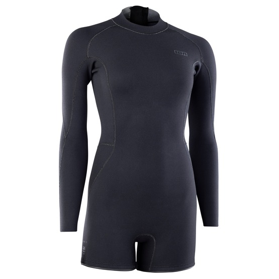 Womens wetsuit ION Amaze Amp Shorty 2.0 LS Back Zip Black