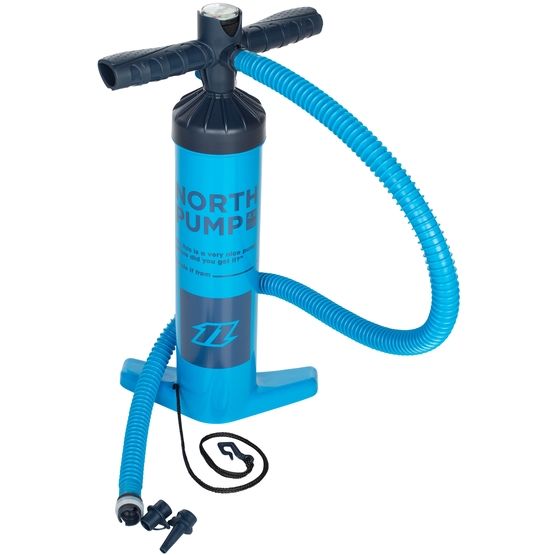NORTH KITEBOARDING Double Action Pump with Pressure Gauge (2 sizes)
